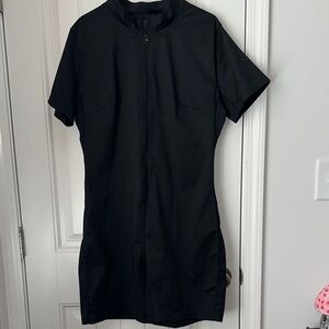 Black Short Sleeve Zip-Up compression bodysuit size3X